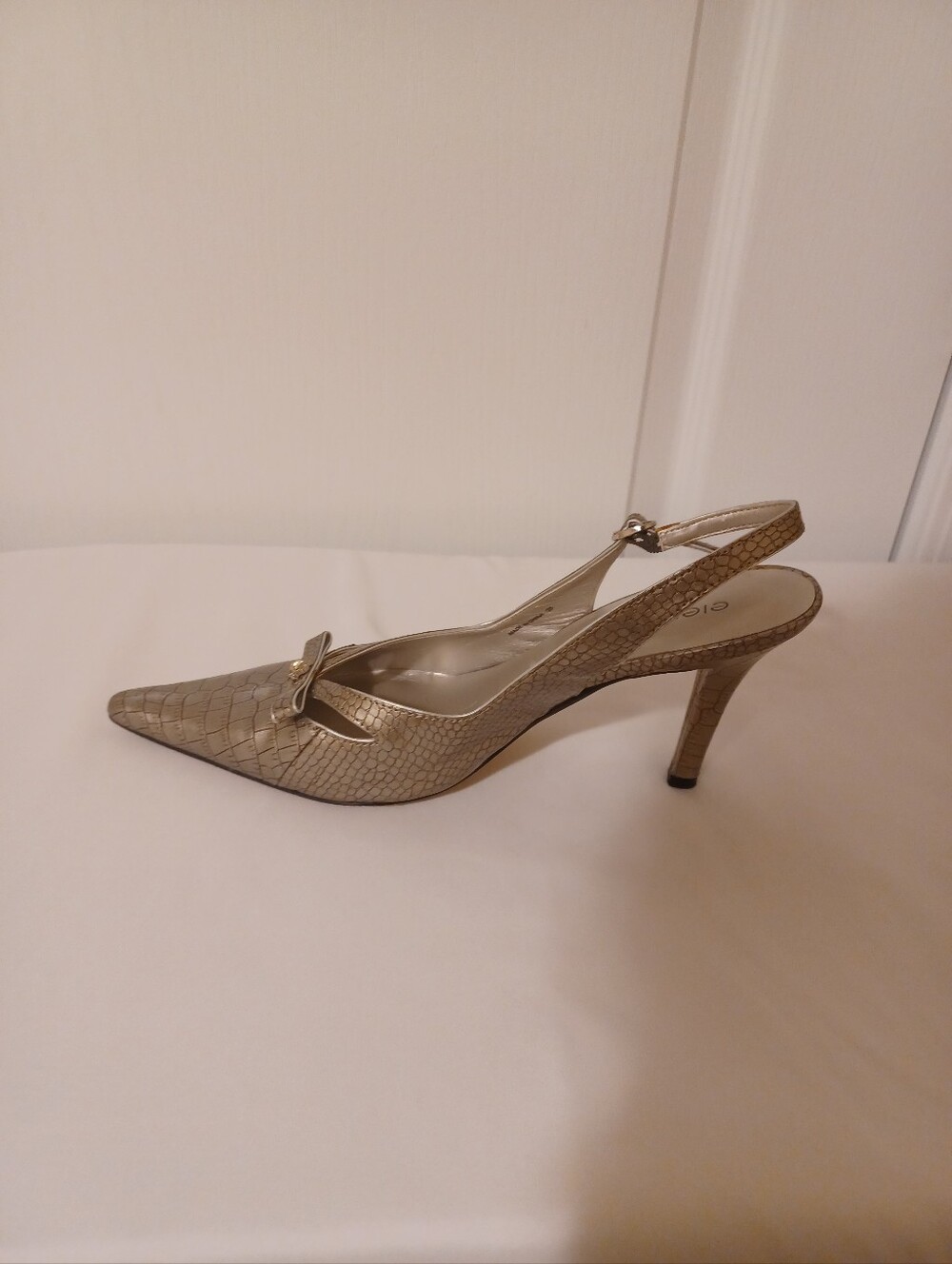 Elements by Nina Taupe Croc-Embossed Slingback Pump - Picture 11 of 16